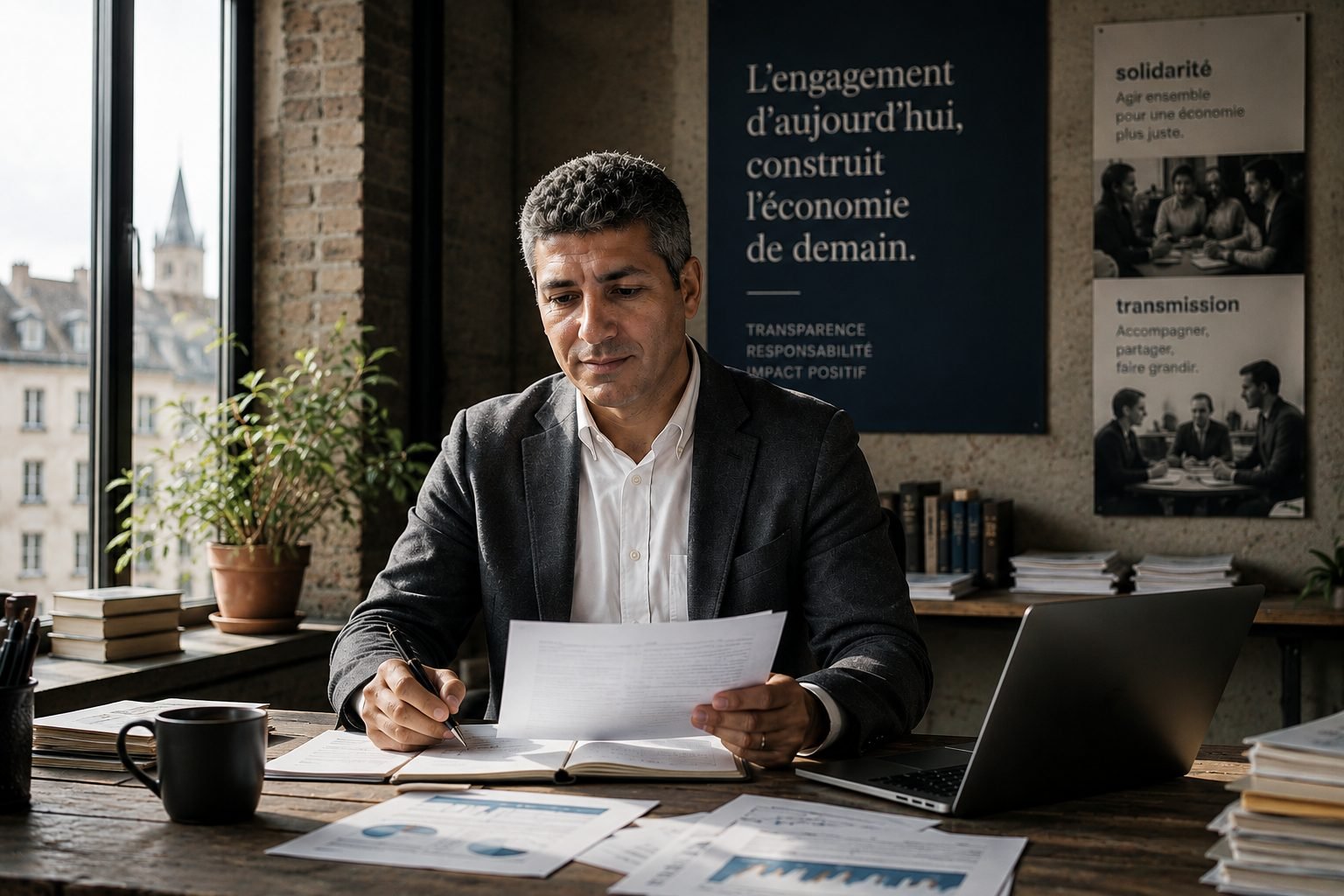 Expert-comptable Konexcom analysant des documents financiers pour un CSE